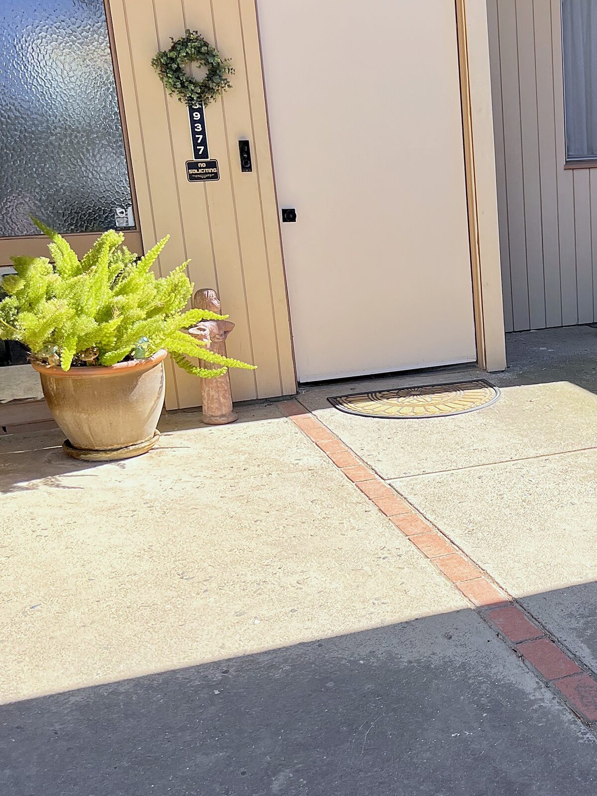 Front door and entry approach
